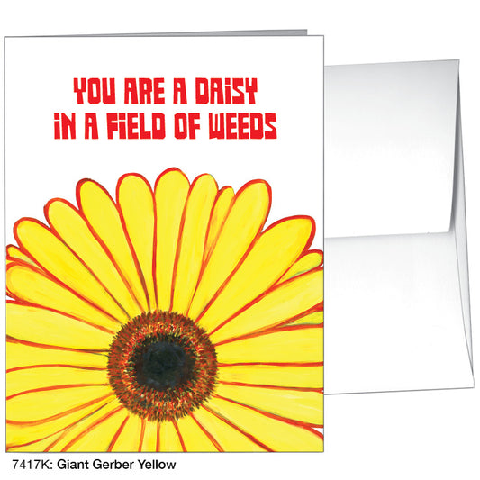 Giant Gerber Yellow, Greeting Card (7417K), A2, printedcanvas.com