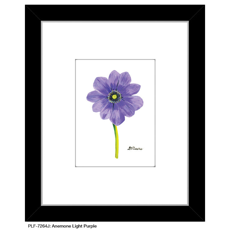 Anemone Light Purple, Print (#7264J) - Printed Canvas