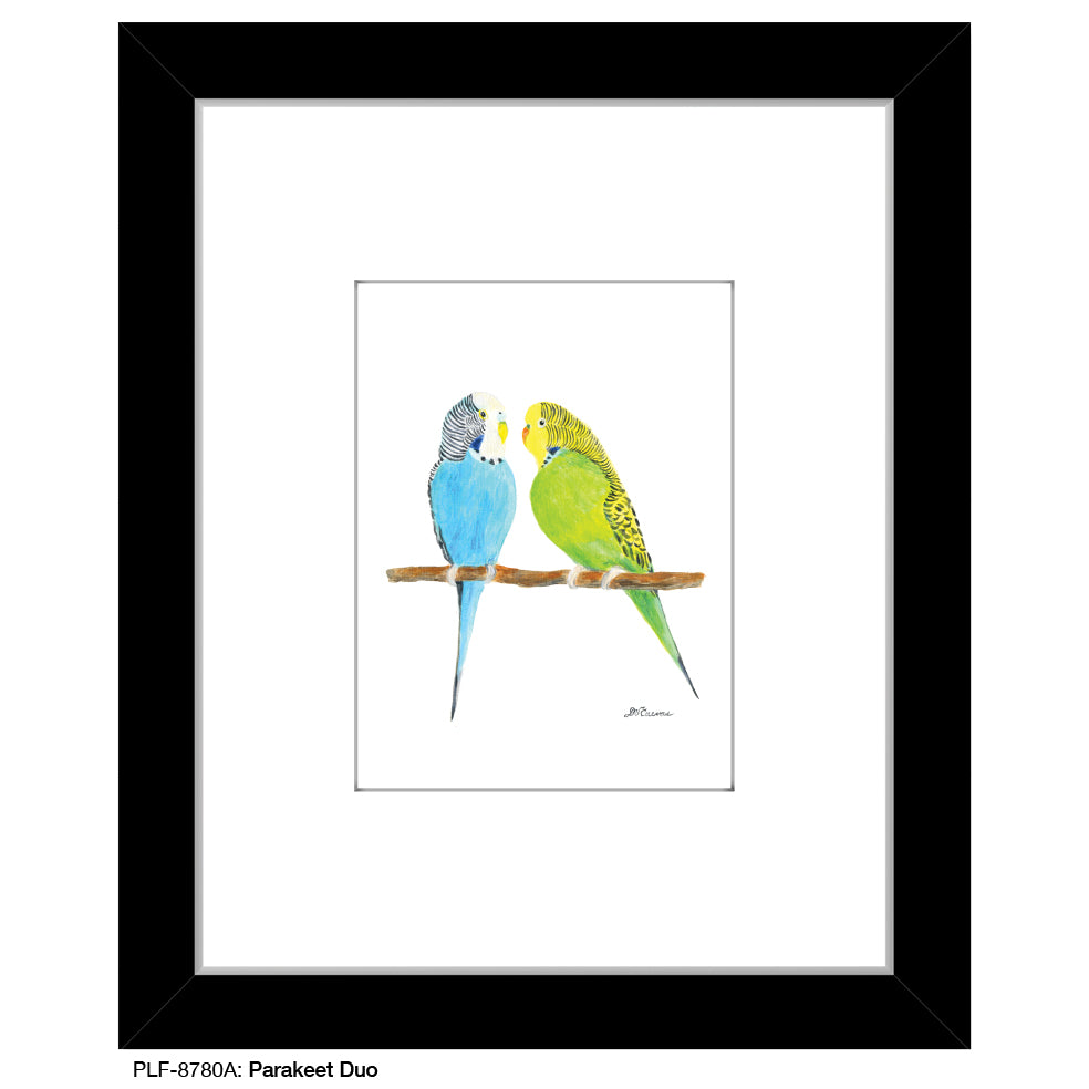 Parakeet Duo, Print (#8780A), Print Matted, www.printedcanvas.com