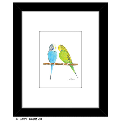 Parakeet Duo, Print (#8780A), Print Matted, www.printedcanvas.com