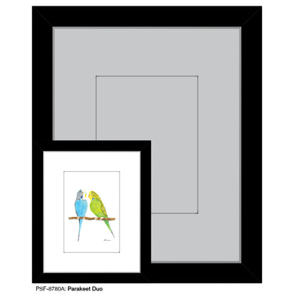 Parakeet Duo, Print (#8780A), Print Matted, www.printedcanvas.com