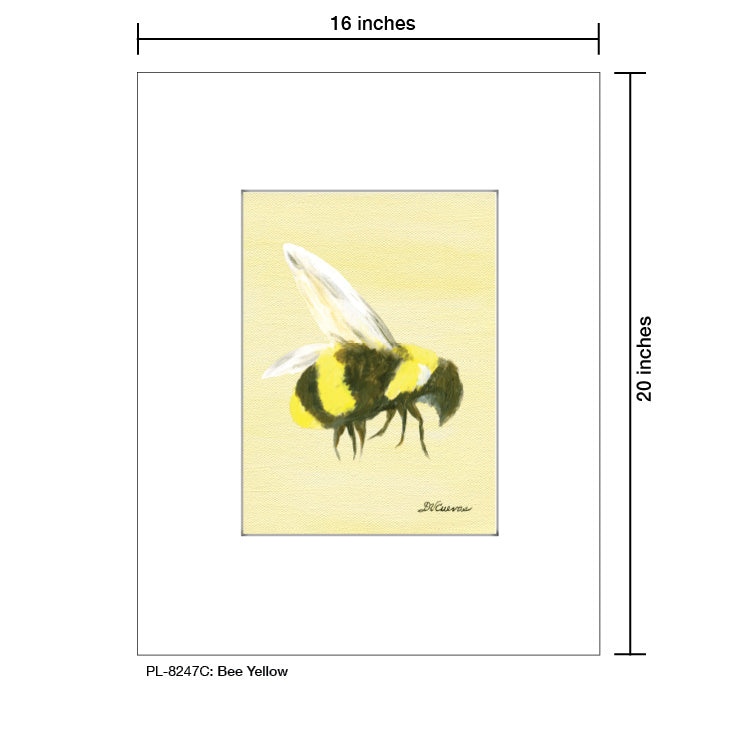 Bee Yellow, Print (#8247C), Printe Matted, www.printedcanvas.com