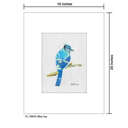 Blue Jay, Print (#7694E), Printe Matted, www.printedcanvas.com