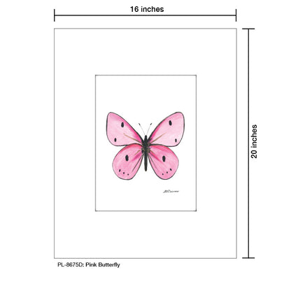 Pink Butterfly, Print (#8675D) - Printed Canvas