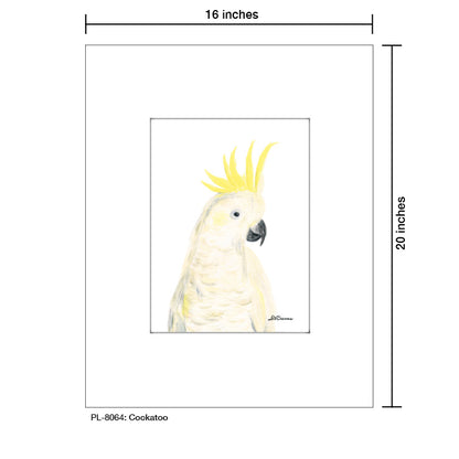Cockatoo, Print (#8064C), Printe Matted, www.printedcanvas.com