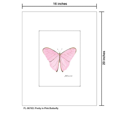 Pretty in Pink Butterfly, Print (#8676D) - Printed Canvas