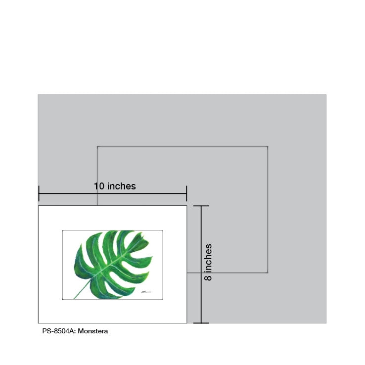 Monstera, Print (#8504A) - Printed Canvas