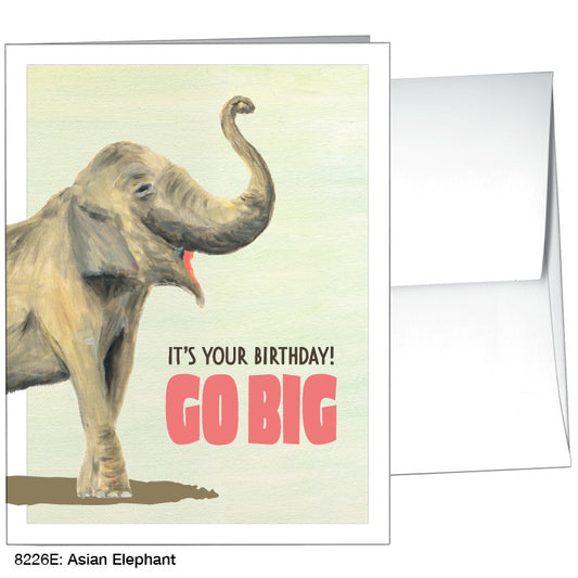 Asian Elephant, Greeting Card (8226E), A2, printedcanvas.com