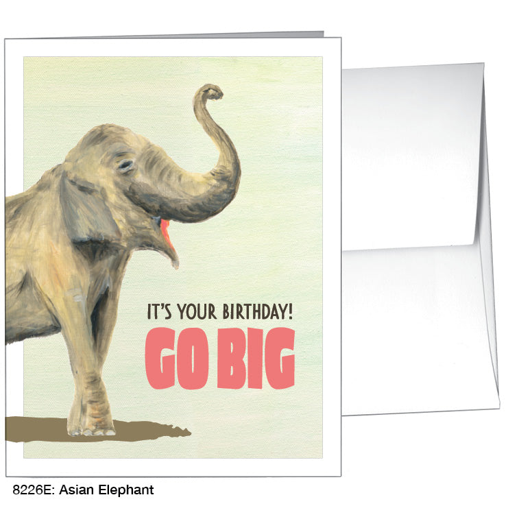 Asian Elephant, Greeting Card (8226E)