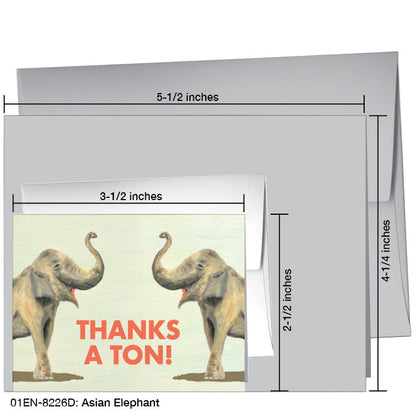 Asian Elephant, Greeting Card (8226D)