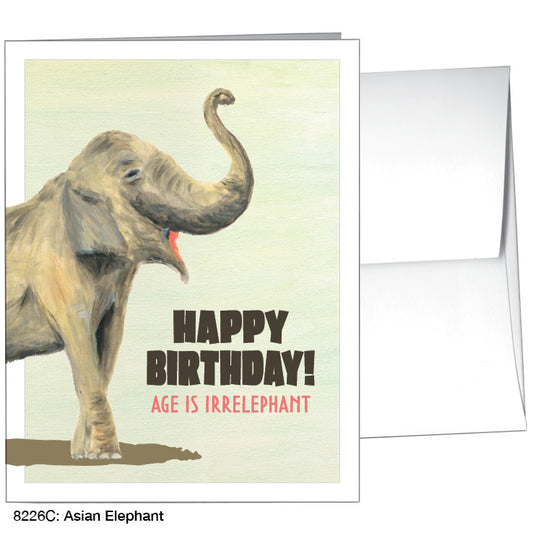Asian Elephant, Greeting Card (8226C), A2, printedcanvas.com