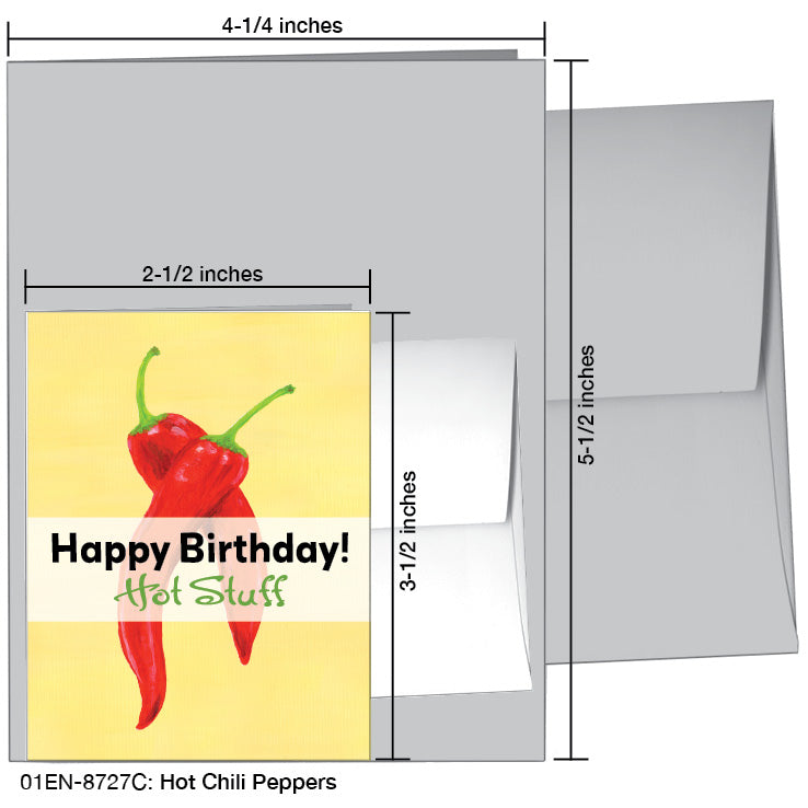 Hot Chili Pepper, Greeting Card (8727C), Enclosure, printedcanvas.com