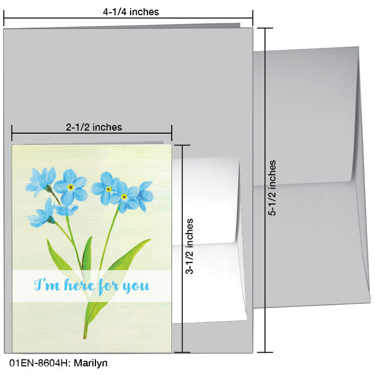 Marilyn, Greeting Card (8604H), Enclosure, www.printedcanvas.com