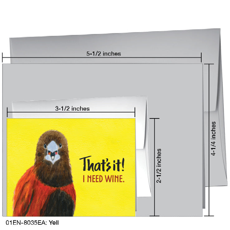 Yell, Greeting Card (8035EA), Enclosure Card, www.printedcanvas.com