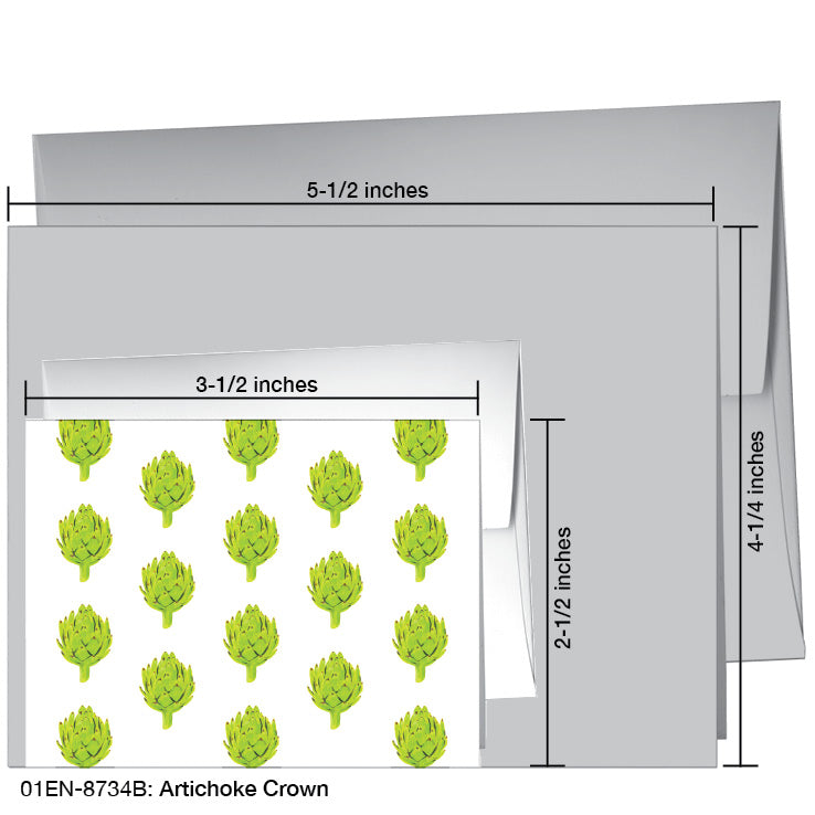Artichoke Crown, Greeting Card (8734B), Enclosure, printedcanvas.com