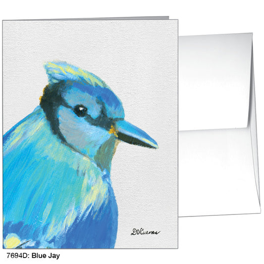 Blue Jay, Greeting Card (7694D), A2 Card Front, www.printedcanvas.com