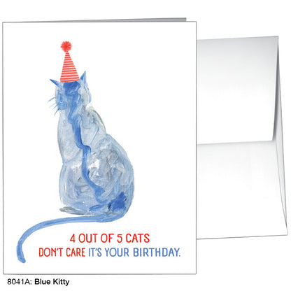 Blue Kitty, Greeting Card (8041A), A2, printedcanvas.com
