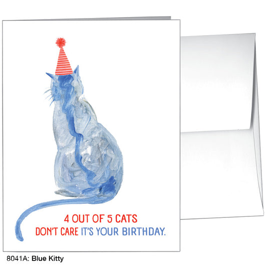 Blue Kitty, Greeting Card (8041A), A2, printedcanvas.com