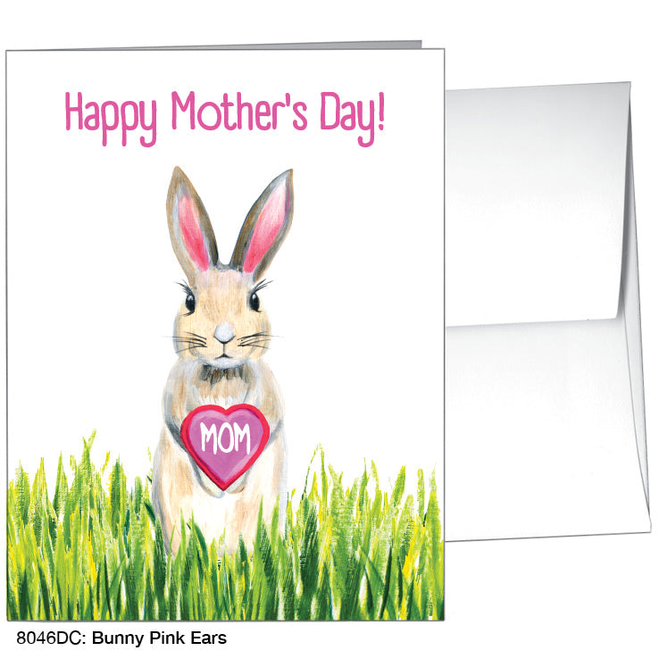 Bunny Pink Ears, Greeting Card (8046DC), A2, printedcanvas.com