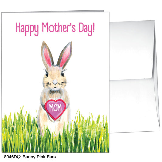 Bunny Pink Ears, Greeting Card (8046DC), A2, printedcanvas.com