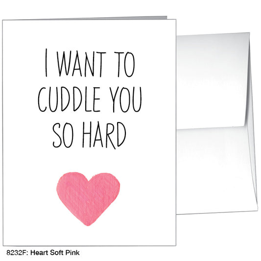 Heart Soft Pink, Greeting Card (8232F), A2, printedcanvas.com