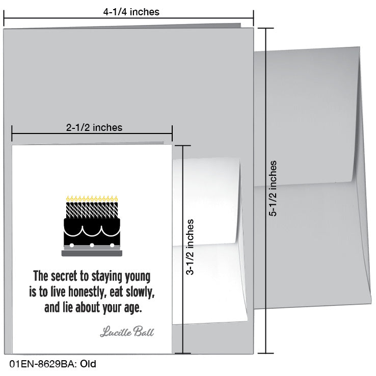 Old, Greeting Card (8629BA), Enclosure, printedcanvas.com