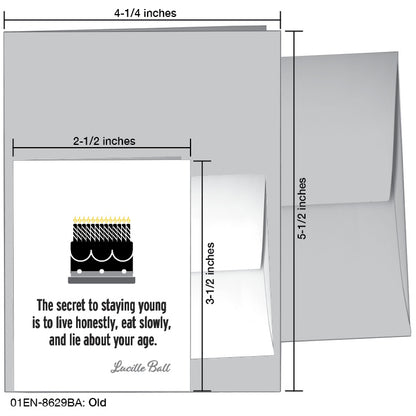 Old, Greeting Card (8629BA), Enclosure, printedcanvas.com