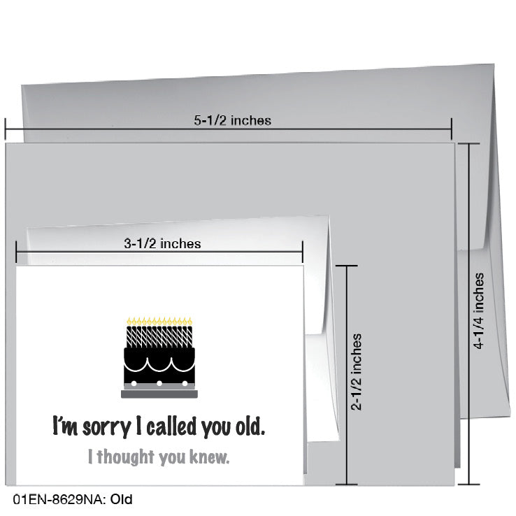 Old, Greeting Card (8629NA), Enclosure, printedcanvas.com