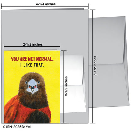 Yell, Greeting Card (8035B), Enclosure, printedcanvas.com