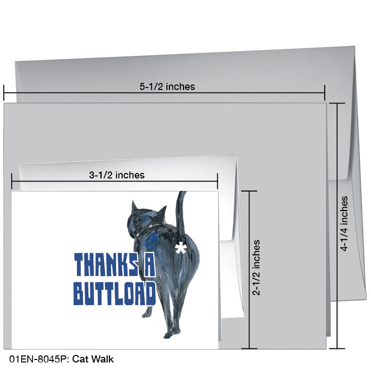 Cat Walk, Greeting Card (8045P), Enclosure, printedcanvas.com
