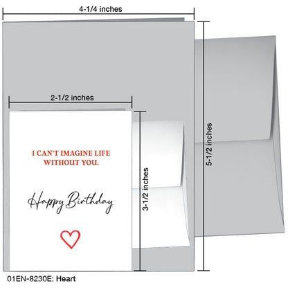 Heart, Greeting Card (8230E), Enclosure Card, www.printedcanvas.com