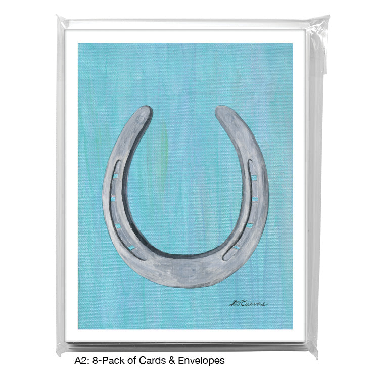 Horseshoe, Greeting Card (8714A), A2 Card 8-Pack, www.printedcanvas.com