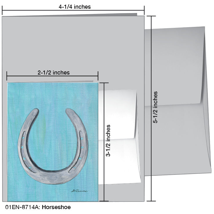 Horseshoe, Greeting Card (8714A), Enclosure Card, www.printedcanvas.com