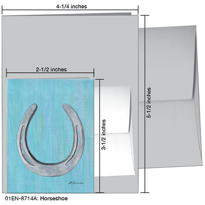 Horseshoe, Greeting Card (8714A), Enclosure Card, www.printedcanvas.com