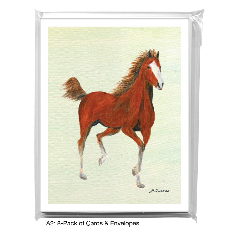 Horse Chestnut, Greeting Card (8729A), A2 Card 8-Pack, www.printedcanvas.com