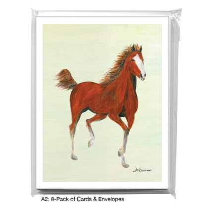 Horse Chestnut, Greeting Card (8729A), A2 Card 8-Pack, www.printedcanvas.com