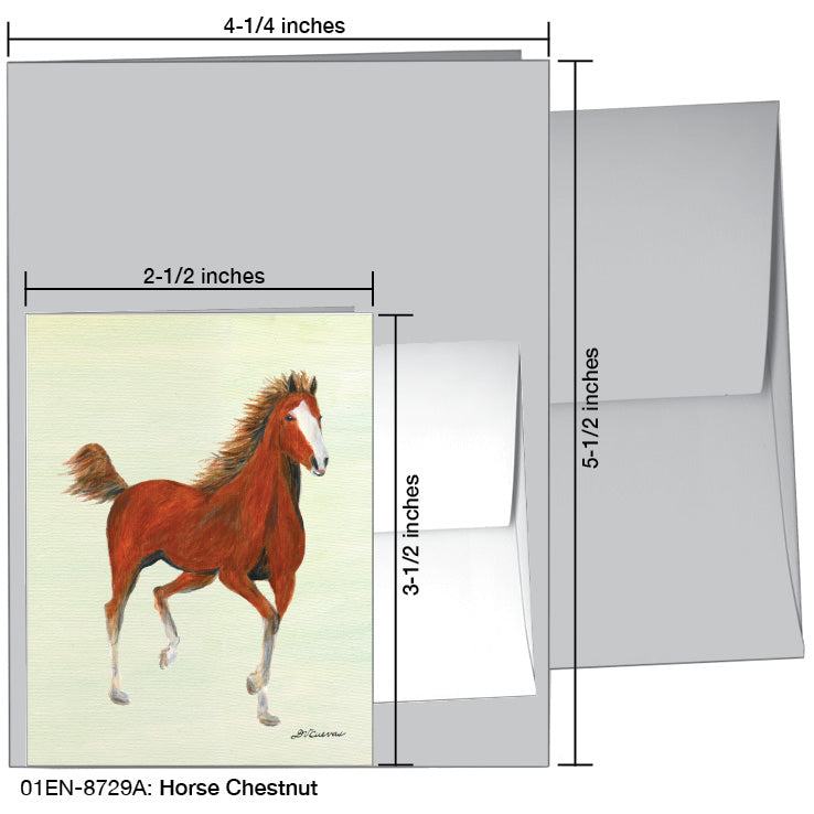 Horse Chestnut, Greeting Card (8729A), Enclosure Card, www.printedcanvas.com
