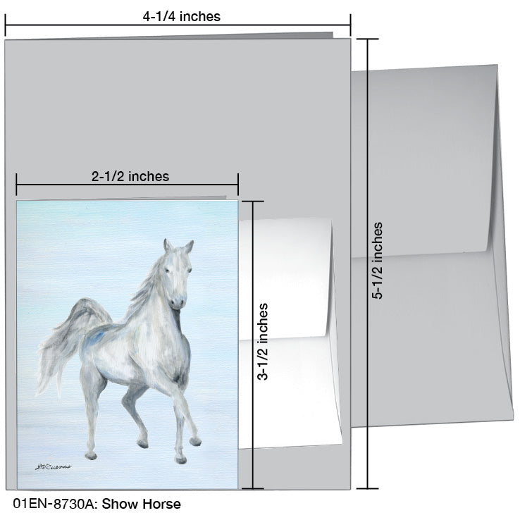Show Horse, Greeting Card (8730A), Enclosure Card, www.printedcanvas.com