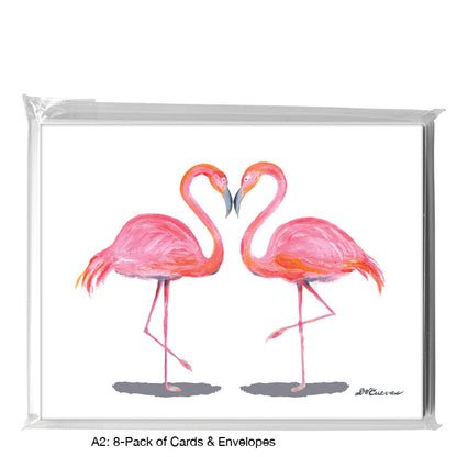 Flamingo Friends, Greeting Card (8741A), A2 8-Pack, printedcanvas.com
