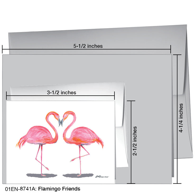 Flamingo Friends, Greeting Card (8741A), Enclosure, printedcanvas.com