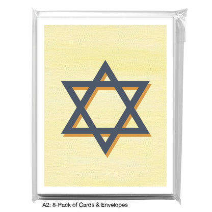Star of David, Greeting Card (8028AG), A2 8-Pack, printedcanvas.com
