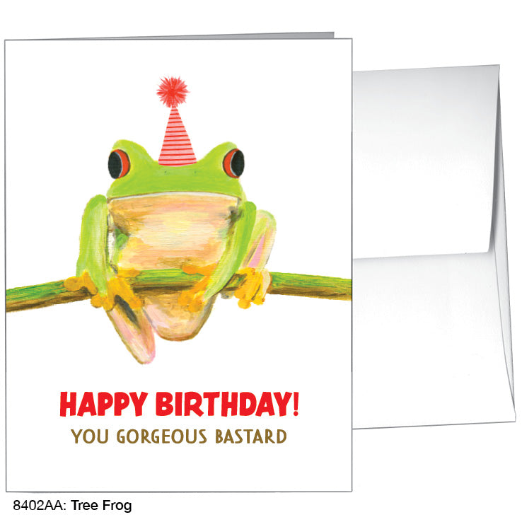 Tree Frog, Greeting Card (8402AA), A2 Card, www.printedcanvas.com