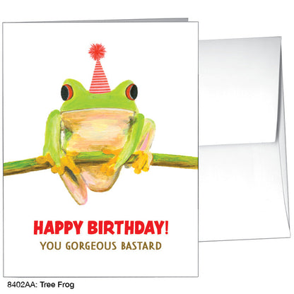 Tree Frog, Greeting Card (8402AA), A2 Card, www.printedcanvas.com