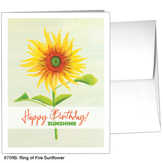 Ring of Fire Sunflower, Greeting Card (8709B), A2, printedcanvas.com