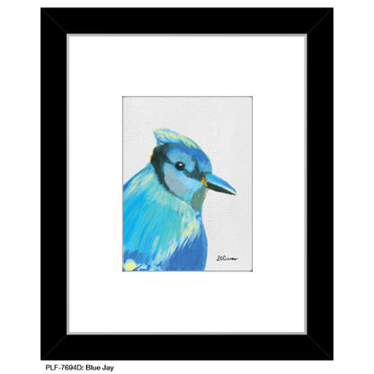 Blue Jay, Print (#7694D), Print Matted, www.printedcanvas.com