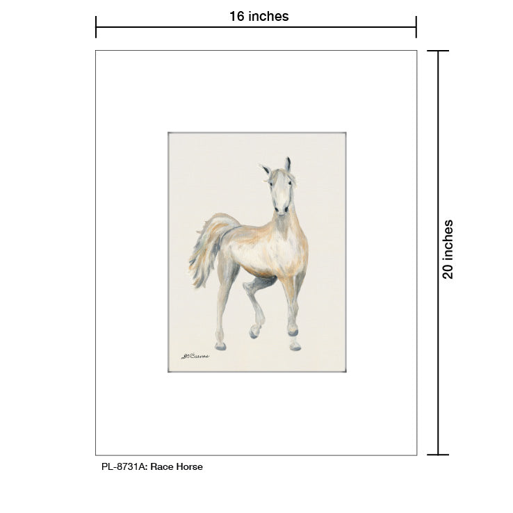 Race Horse, Print (#8731A), Printe Matted, www.printedcanvas.com
