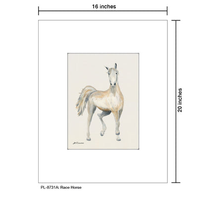 Race Horse, Print (#8731A), Printe Matted, www.printedcanvas.com