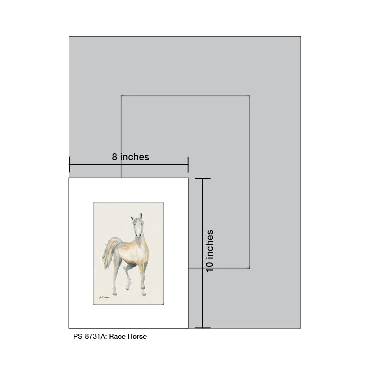Race Horse, Print (#8731A), Print Matted, www.printedcanvas.com