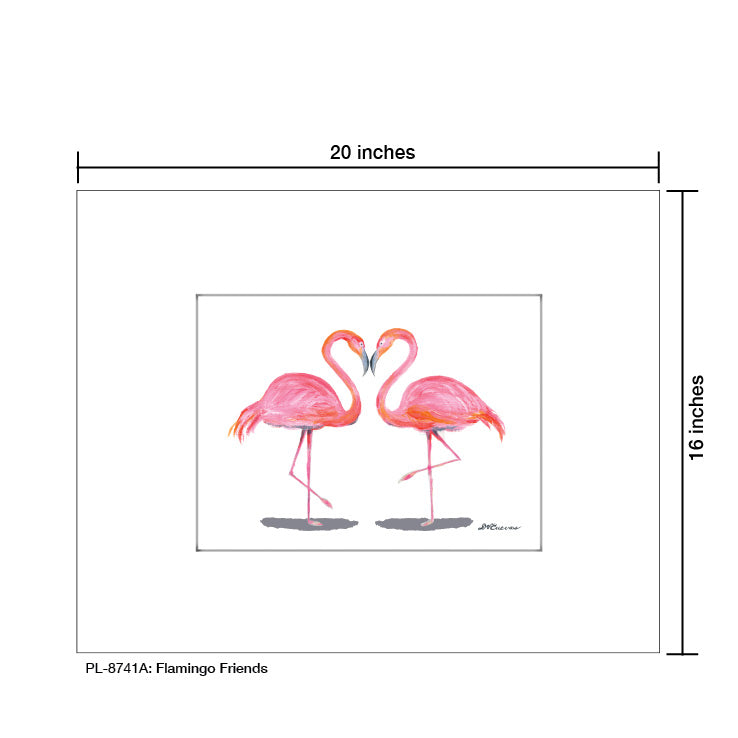 Flamingo Friends, Print (#8741A), Printe Matted, www.printedcanvas.com