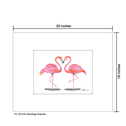 Flamingo Friends, Print (#8741A), Printe Matted, www.printedcanvas.com